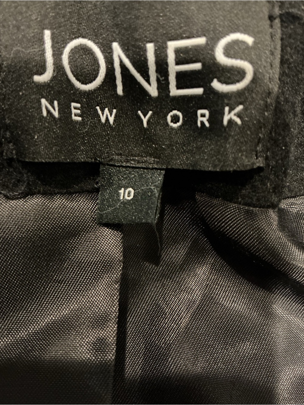 Jones New York Black Wool Blend Coat Jacket Size 10 - Picture 7 of 8
